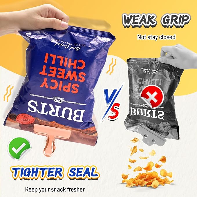 VNDUEEY 12 Pack Stainless Steel Chip Bag Clips, Chip Clips - Image 3