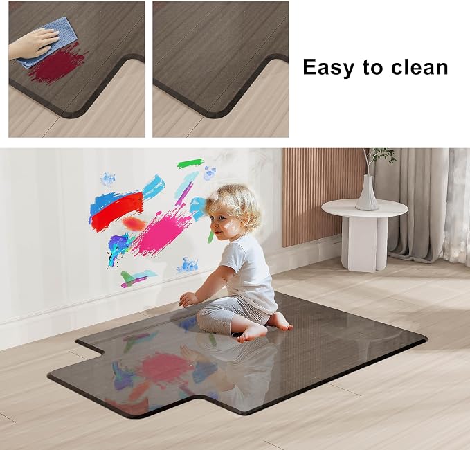 Beveled Edge Irregular Office Chair Mat - Image 6