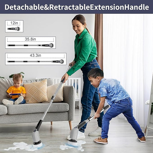 YKYI Electric Spin Scrubber, Cordless Electric Cleaning Brush, Power Scrubber - Image 2