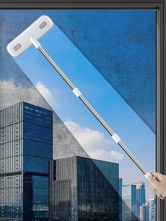 IMHO Cleaning Brush for Window Screen, Screen Cleaner Tool, 2 in 1 Mesh Screen by JOYBOS