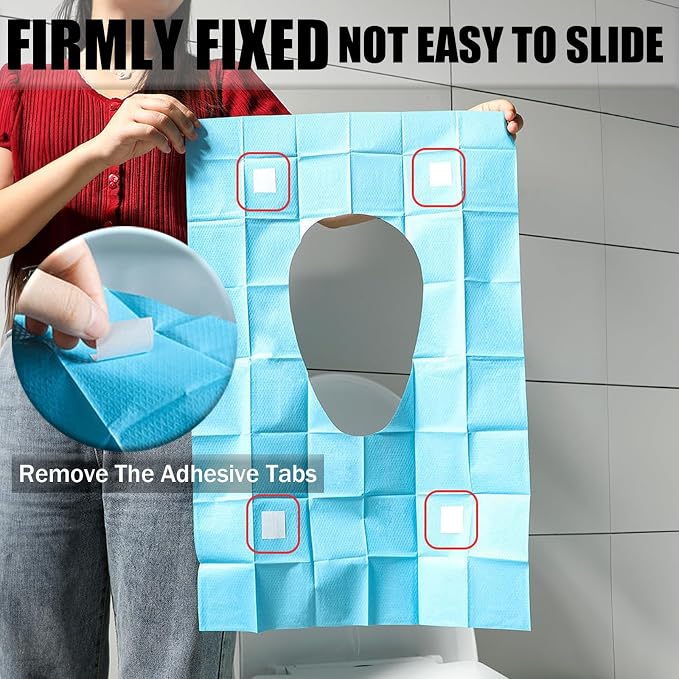 80 Pack Toilet Seat Covers Disposable 16x24 Inch XL Portable Toilet Liners - Image 4