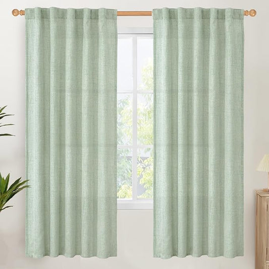 YoungsTex Sage Green Curtains 72 Inch Length by YoungsTex