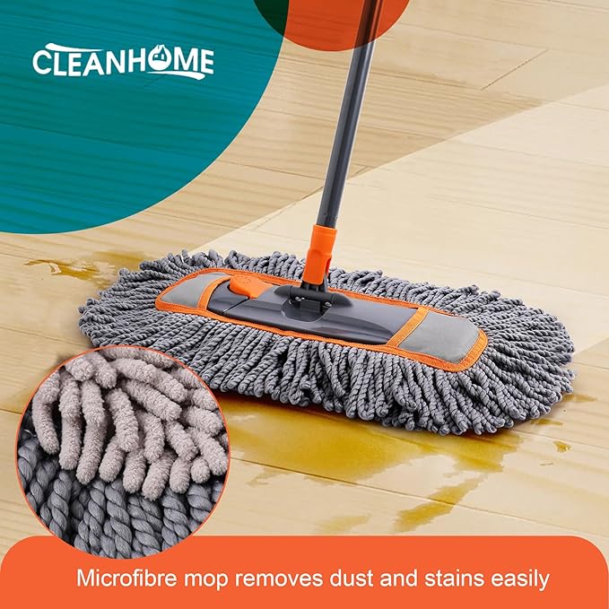 Microfiber Dust Mop for Hardwood Floor Cleaning, Dry and Wet Baseboard and - Image 2