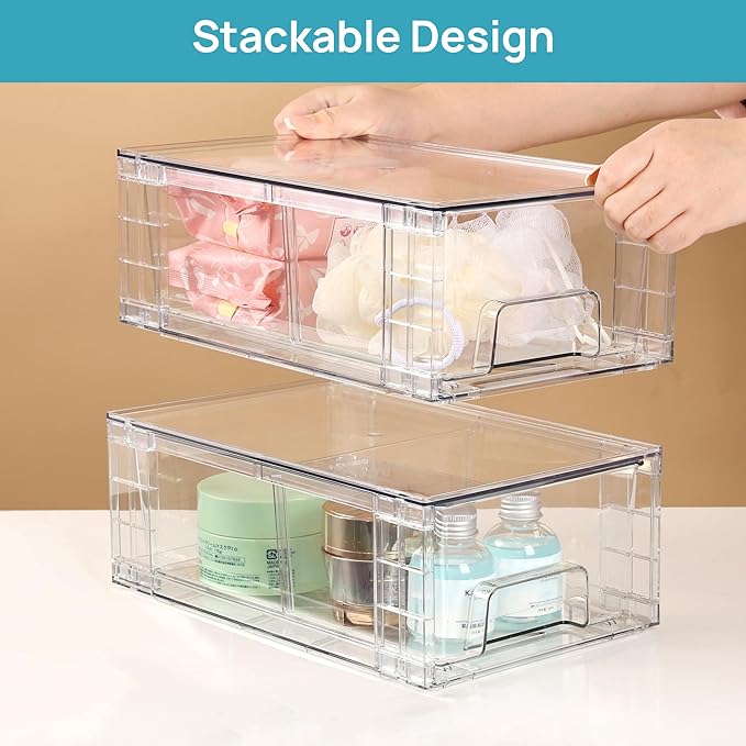 Vtopmart 8 Pack Stackable Storage Drawers, Easily Assemble Containers - Image 7
