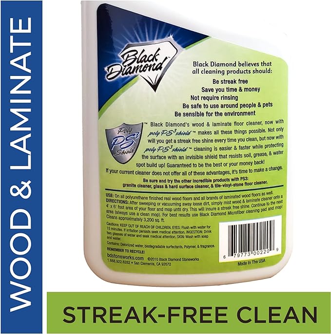 Black Diamond Stoneworks Wood & Laminate Floor Cleaner- Ready to Use Non-Toxic - Image 2