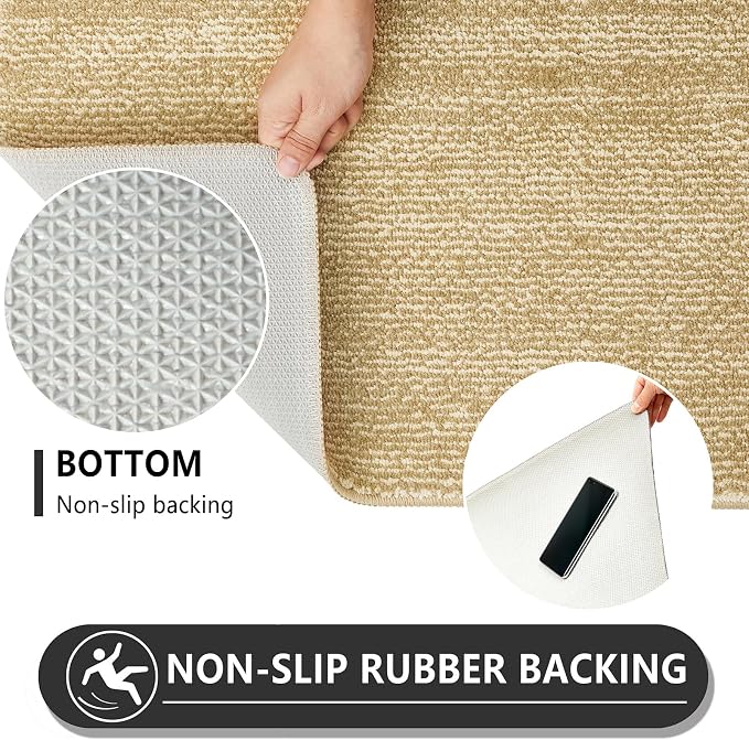 REFETONE Indoor Doormat, Front Door Mat 20"x32" Absorbent Rubber Backing Non - Image 5