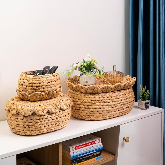 Set of 3 Wicker Storage Baskets - Image 3