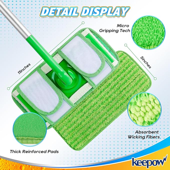 Reusable Pads Compatible with Swiffer Sweeper Mops - Image 3