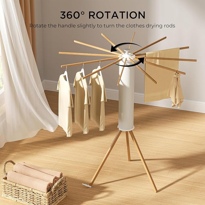 Tripod Clothes Drying Rack, Garment Rack Portable and Foldable Space Saving - Image 3