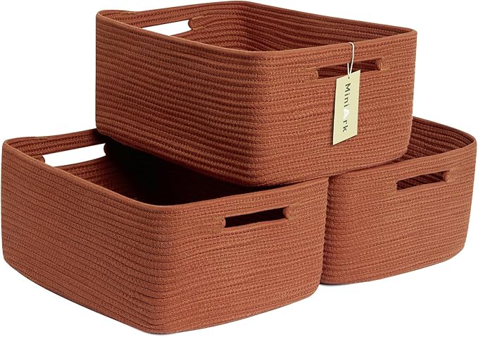 Large Storage Baskets for Shelves, Closet Organizers Bins for Clothes Blanket by MiniArkStorageBasketsHome