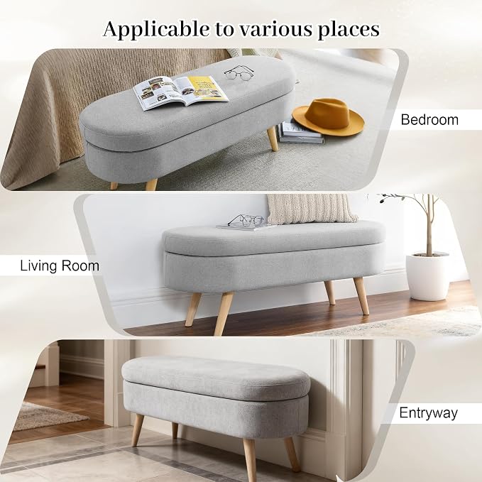 Storage Bench, Upholstered Entryway Benches - Image 8