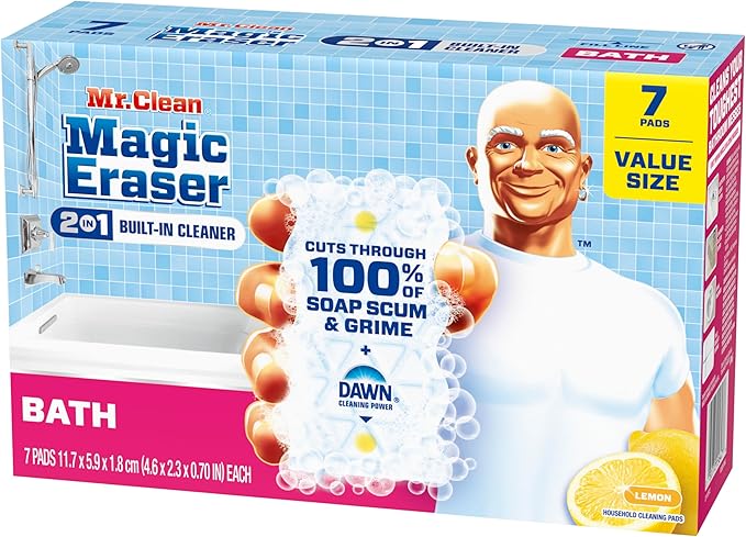 Mr. Clean Magic Eraser Sponge, Bathroom Cleaner, Soap Scum Shower & Tub Cleaner - Image 12