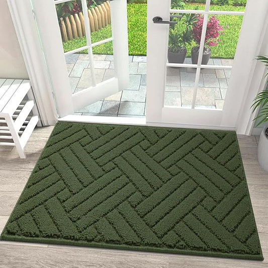 Door Mat Indoor Doormat, Entryway Rug Door Mats Non-Slip Rubber Backing by JEEDOVIA