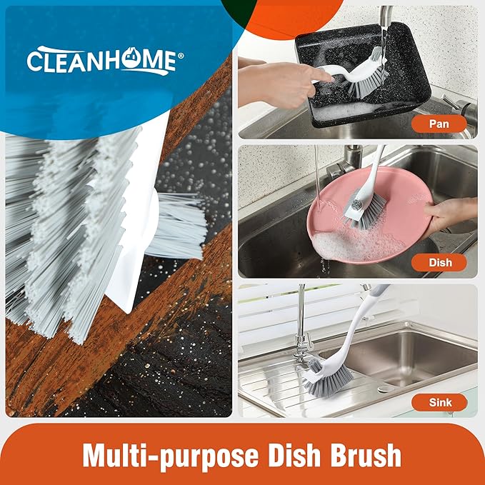 4-Pack Heavy-Duty Dish Scrub Brushes - Image 6