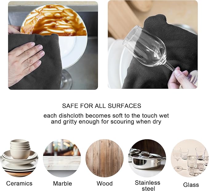 kimteny 13x28 Inches Kitchen Cloth Dish Towels, 400 GSM Premium Dishcloths - Image 3