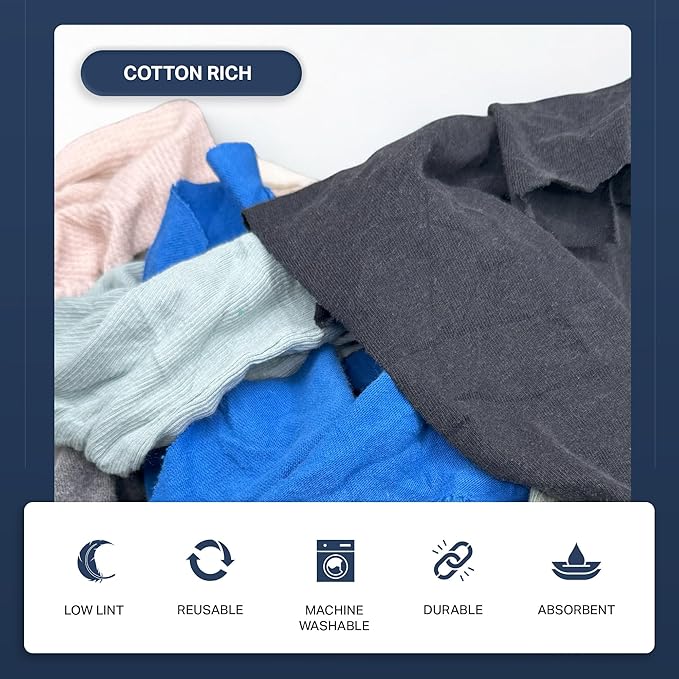 Angel-in-Armor Colored T-Shirt Rags – 50lb Bulk Box of Recycled Cotton Knit - Image 2