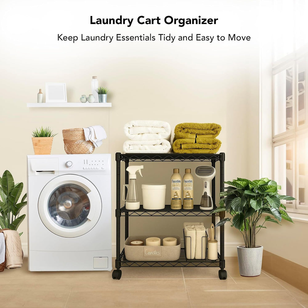 3 Tier Wire Shelving Unit Storage Rack, Metal Heavy Duty Utility Organizers, ...