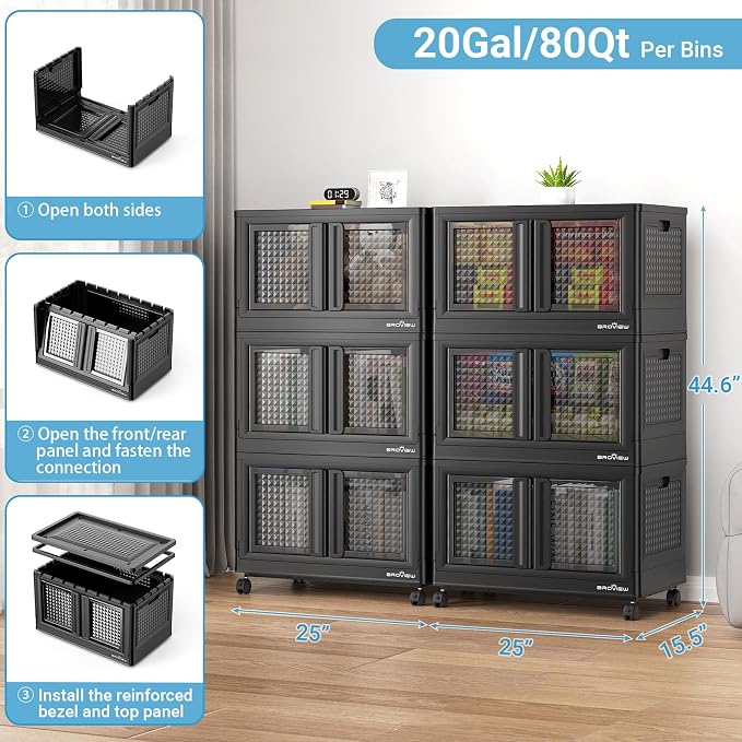 BROVIEW 600Qt Stackable Storage Bins - Image 2