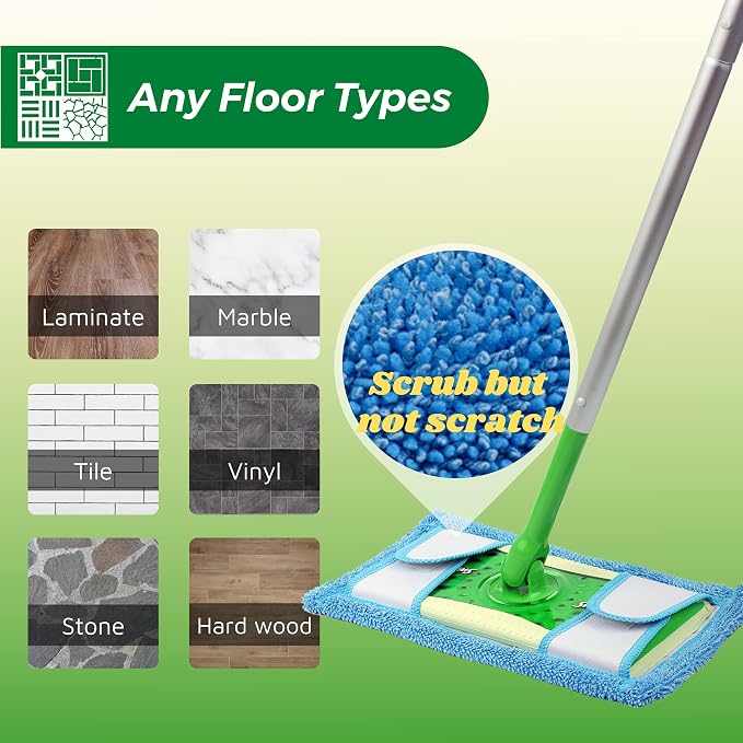 Reusable Mop Pad for Swiffer Sweeper Mop, 12.5'' Microfiber Mop Pad Refill - Image 7