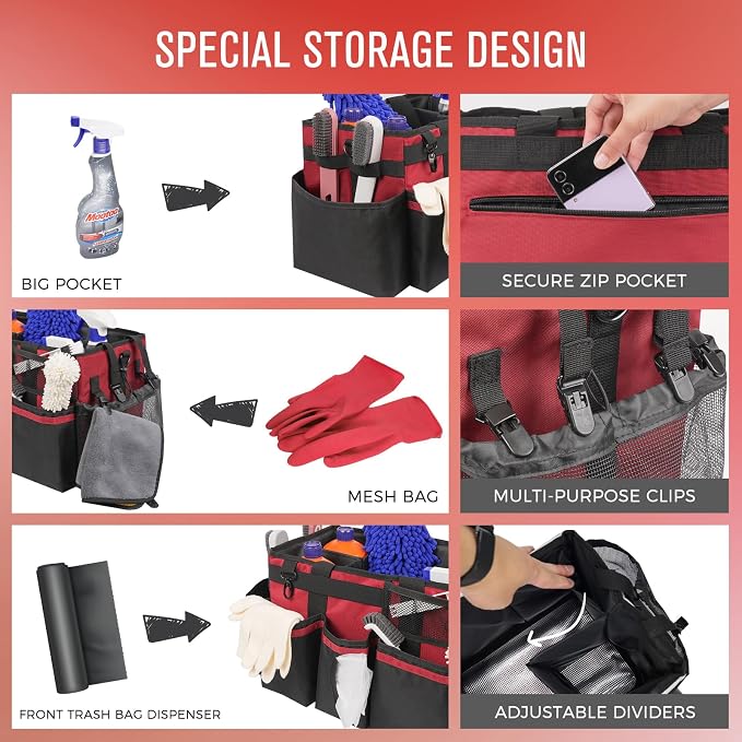 Wearable Cleaning Caddy, Cleaning Caddy Supplies Organizer - Image 2