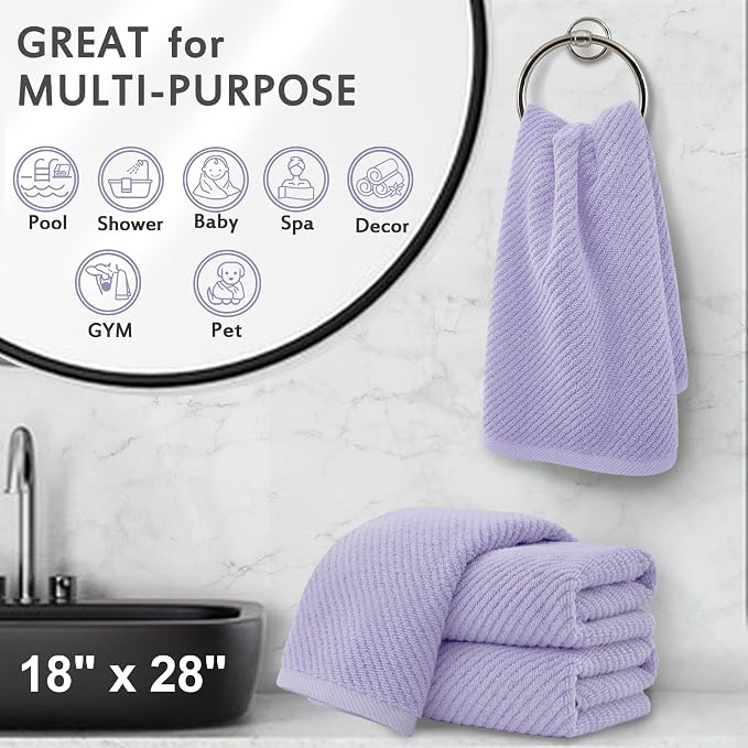 VOOVA & MOVAS Purple Hand Towels, Hand Towels - Image 5