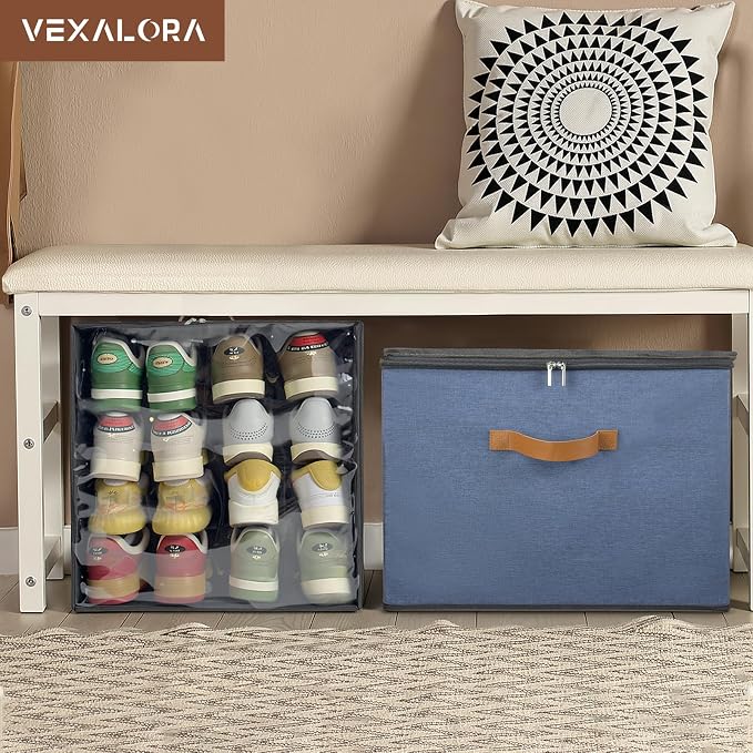 Shoe Organizer for Closet, 2 Pack Shoe Storage Bins - Image 7