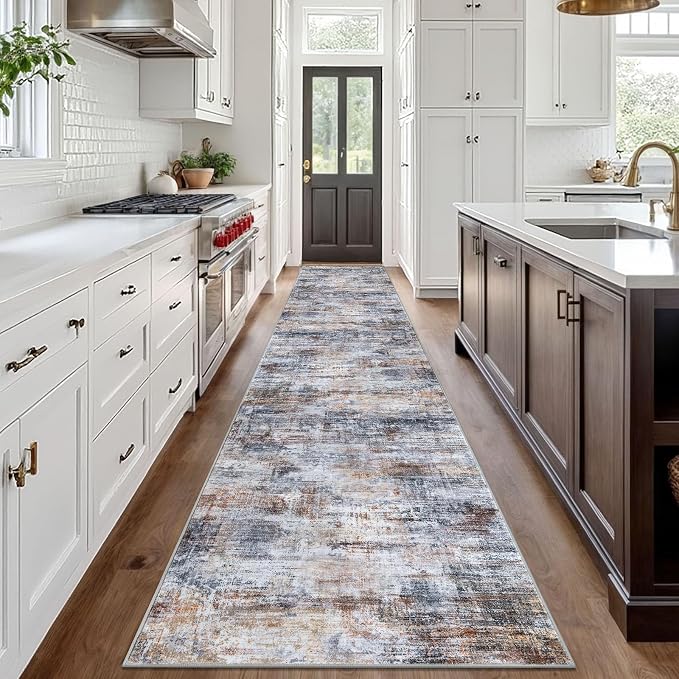 IOHOUZE Abstract Runner Rug 3x18 Ft Washable Runners - Image 2