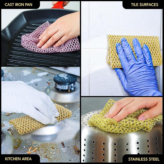 Heavy Duty Dish Scrubbers, Non-Scratch Scouring Pads - Image 4