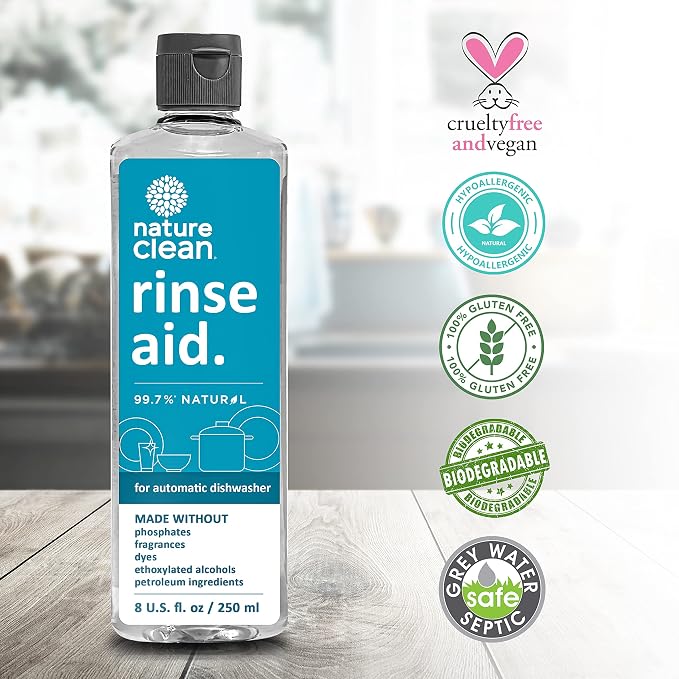 Nature Clean All Natural Dishwasher Rinse Aid Cleaner, Liquid Dishwasher Rinse - Image 7