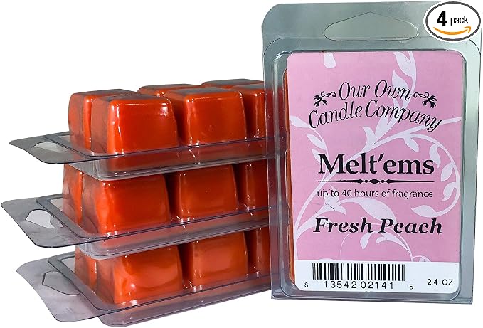 Our Own Candle Company Premium Wax Melt, Fresh Peach, 6 Cubes, 2.4 oz by OurOwnCandleCompanycandles