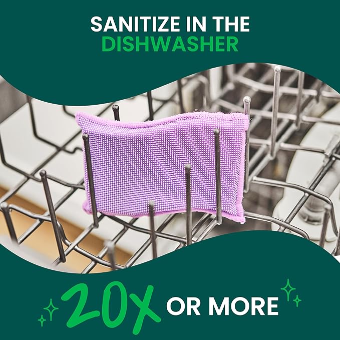 Scotch-Brite Stay Clean Scrubber Pads, Non-Scratch Dish Sponges - Image 7