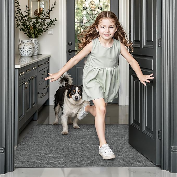 LUMI Ultra Thin Door Mat for Entryway, Easy Clean Welcome Entrance Mat for - Image 5