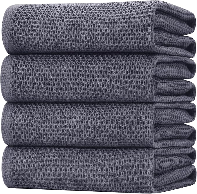 Homaxy 100% Cotton Oversized Waffle Weave Kitchen Dish Towels, Ultra Soft by Homaxy
