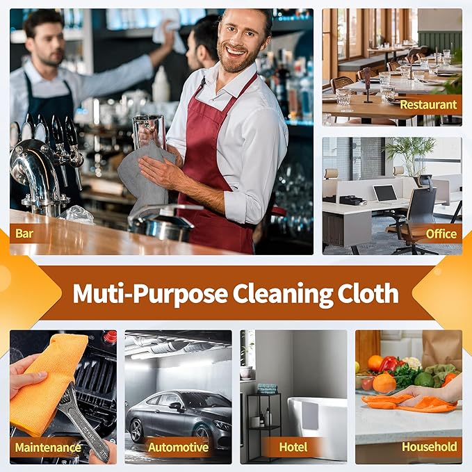 FIXSMITH Microfiber Cleaning Cloth -Pack of 8, Highly Absorbent Cleaning Rags - Image 7