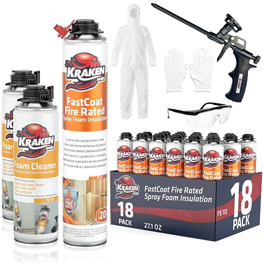 Kraken Bond Fastcoat Fire Rated Spray Foam Insulation Closed Cell in a Can 360 by KRAKENBOND