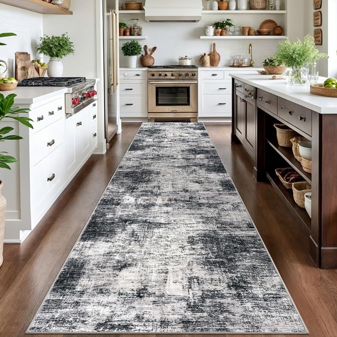 IOHOUZE Abstract Runner Rug 3x14 Ft Washable Runners - Image 2