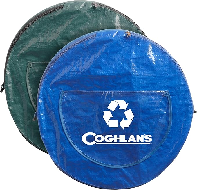 Coghlan's Pop-Up Lightweight Trash & Recycle Can – Collapsible Dual-Purpose Bin by Coghlans