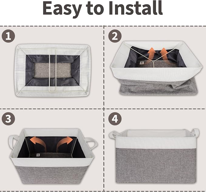 GRANNY SAYS Storage Baskets for Shelves, Closet Organizer Bins, Clothes Storage - Image 7