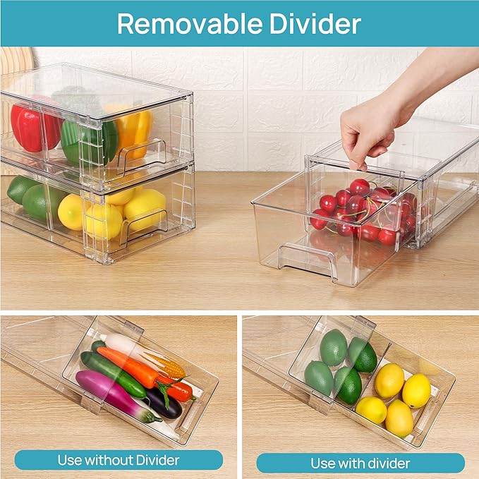 Vtopmart 8 Pack Stackable Storage Drawers, Easily Assemble Containers - Image 5