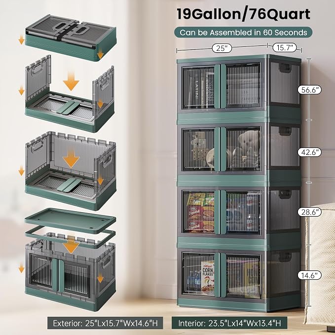 19Gal Collapsible Storage Bins - Image 3