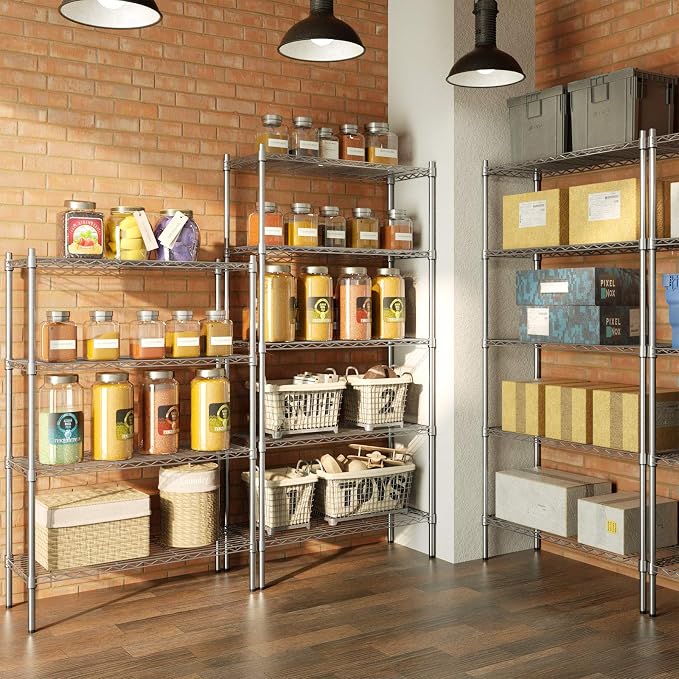 Auslar 5-Shelf Storage Shelves Heavy Duty 5 Tiers Standing Large Shelving Units - Image 4