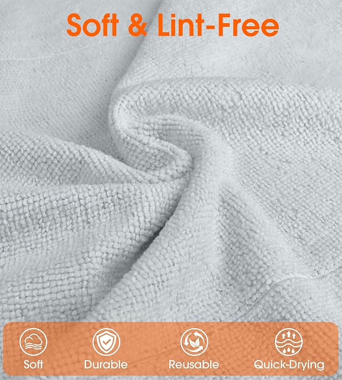 Roll of Microfiber Cleaning Cloth –100 Pack, Tear Away Microfiber Towels - Image 3