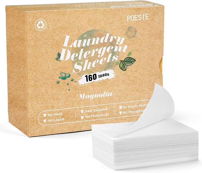Poesie Laundry Detergent Sheets Magnolia Scent 160 Sheets 80 Large Loads by Poesie