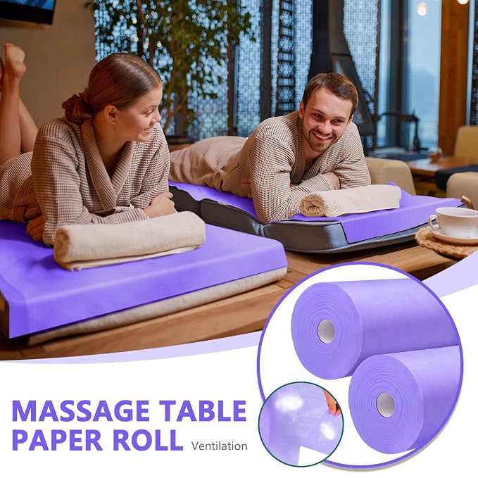 Tudomro 2 Roll Disposable Non Woven Bed Sheets 24 x 71 Inch Massage Table Paper - Image 5