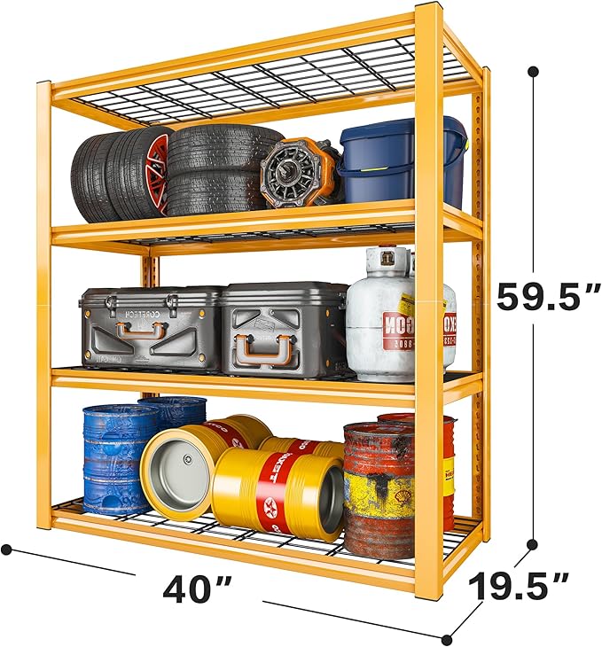 REIBII 40" W Garage Shelving 2240 LBS Storage Shelves Adjustable Heavy Duty - Image 3