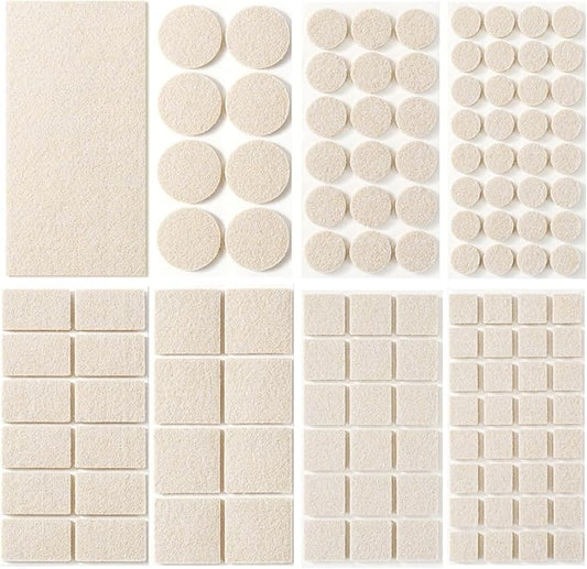 Felt Furniture Pads for Hardwood Floors 129 Piece, Furnigear Anti Scratches by Furnigear