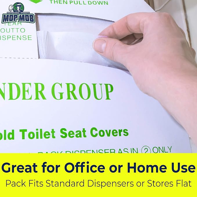Biodegradable Half-Fold Toilet Seat Covers 250Pk. Self-Flushing, Disposable - Image 5