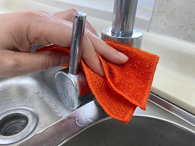 16 Pack Microfiber Scrub Dish Cleaning Cloth, Non-Scratch, Reusable & Durable - Image 7
