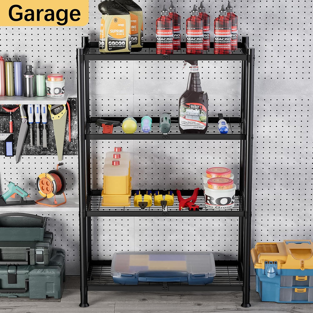 VETALLO 4 Tier Wire Shelving,Metal Shelves (32.0" W x 12.0" D x 47....