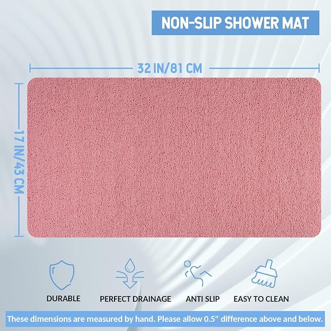Non-Slip Bathtub Mat, Anti Slip Shower Mat, Fast Drying Bathtub Mats, Foot - Image 2